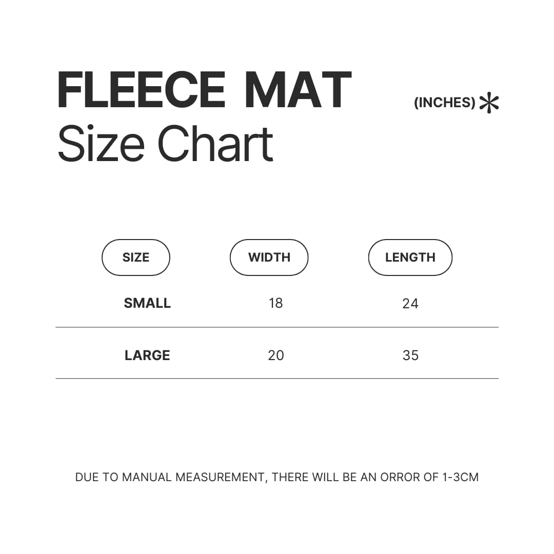 Fleece Mat Size Chart - Steins;Gate Merch