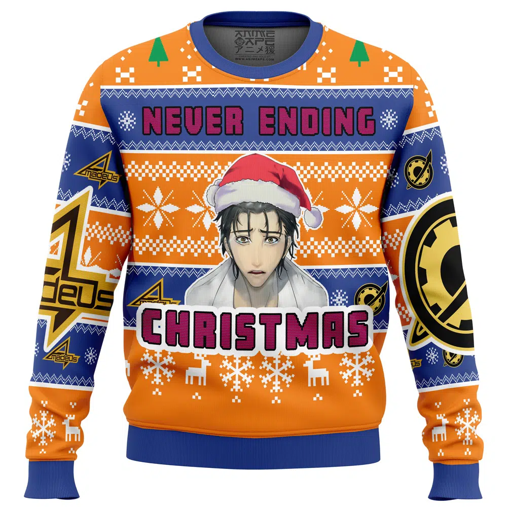 Rintarou Okabe Steins Gate Ugly Christmas Sweater