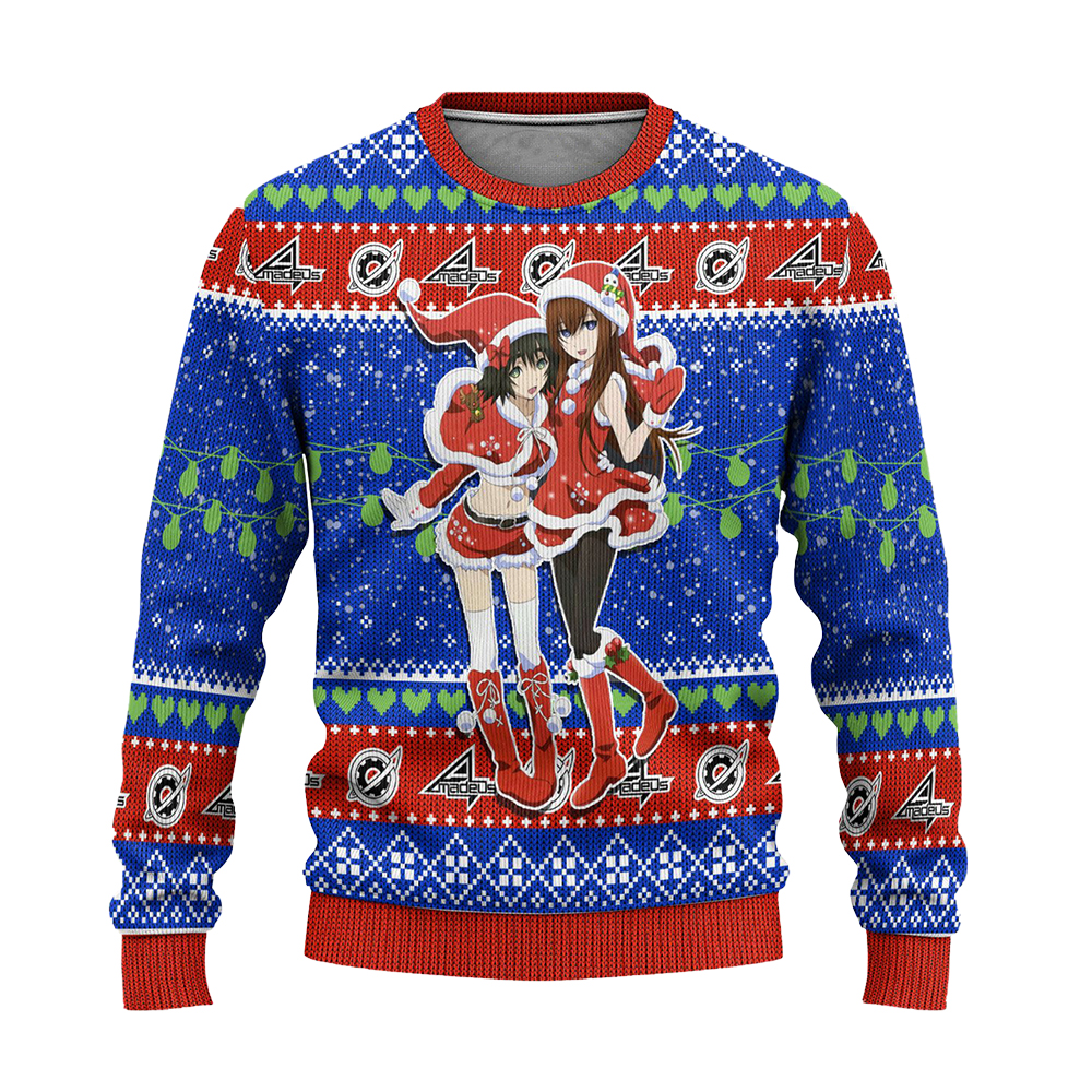 Makise And Shiina Steins Gate Ugly Christmas Sweater